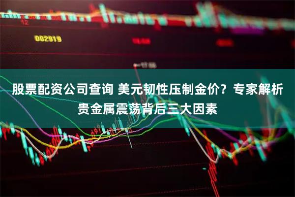 股票配资公司查询 美元韧性压制金价？专家解析贵金属震荡背后三大因素