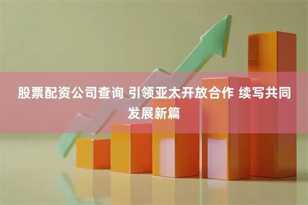 股票配资公司查询 引领亚太开放合作 续写共同发展新篇